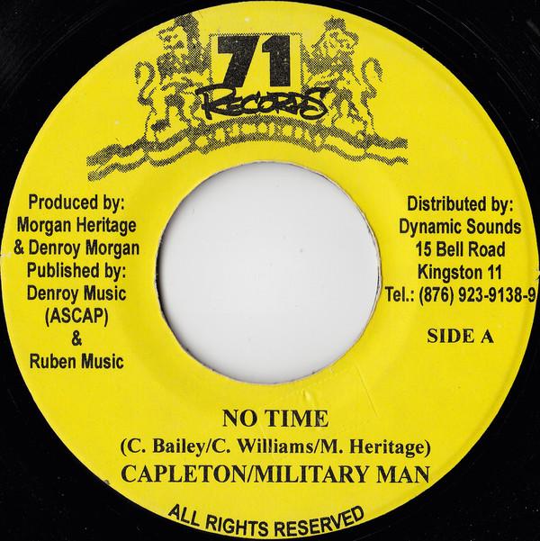 7-дюймовая пластинка CAPLETON / MILITARY MAN - No Time NONE 71 Records Ямайка Регги, Ска и Даб Б/у
