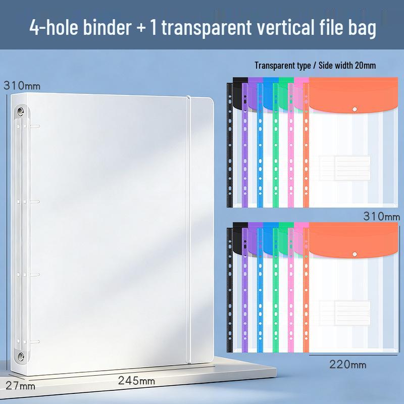 A4 Document Storage Folder - Test Paper & Data Clip Album