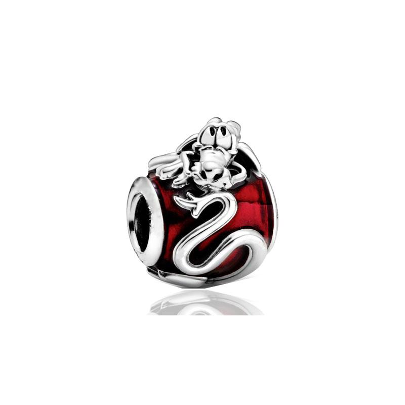 Sparkling Mickey Mouse Dangle Donald Duck Charm Bead Fit Original Europeans Silver Bracelet Necklace Jewelry Gift