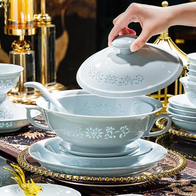Подарочный набор столовой посуды из селадона Jingdezhen Naijiang