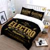 "Electro text with instruments." Bedding sets Duvet cover sets Duvet covers Pillowcases(1 * Duvet Cover 2 * Pillowcases, without duvet insert)