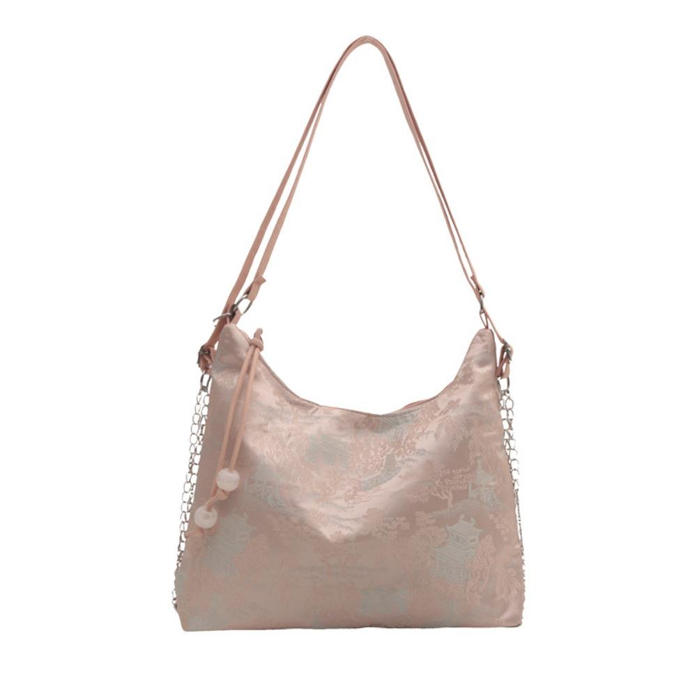 Large Capacity Chinese Style Backpack Embroidery Cheongsam Tote Bag Women's Shoulder Bag Daily