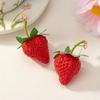 Милые мультяшные смешные мини-серьги-подвески в виде клубники модные универсальные фруктовые пасторальные подарок