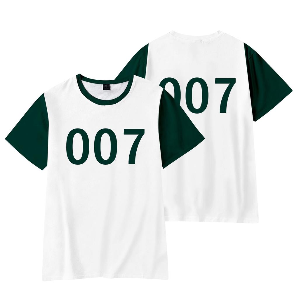 Футболка с принтом фильма ужасов «Кальмар» из Кореи, мужская и женская модная футболка с графическим принтом, короткий рукав, футболки, детская игровая футболка