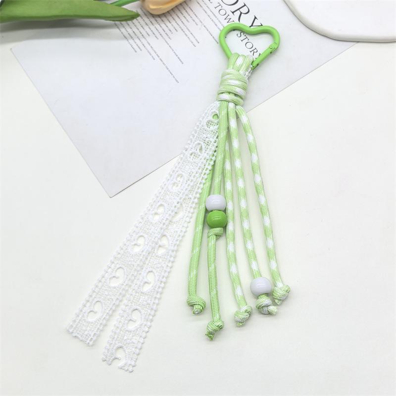 Креативная серия конфетных цветов Кружевная лента Плетеный шнурок Miu Style Альпинистская веревка Брелок для ключей автомобиля Подвеска для сумки