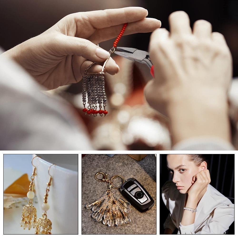 3pcs Red Mini Pliers Set Plastic Wire Stripping Pliers Portable Cutter Wire Pliers Worker