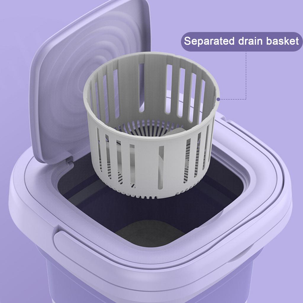 11L Portable Washing Machine Small Washer Foldable Washer and Spin Dryer