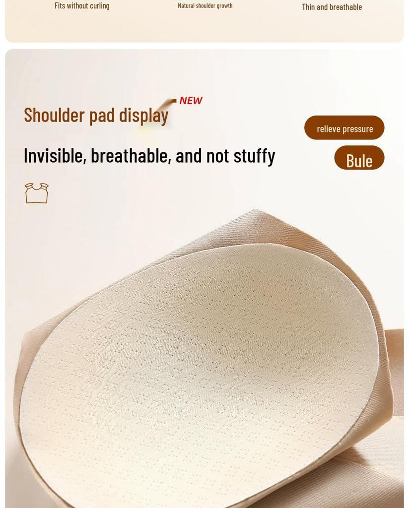 Плечевая накладка под прямым углом Невидимый бюстгальтер: Бесшовный бандаж для груди для женщин, уменьшает внешний вид большой груди
