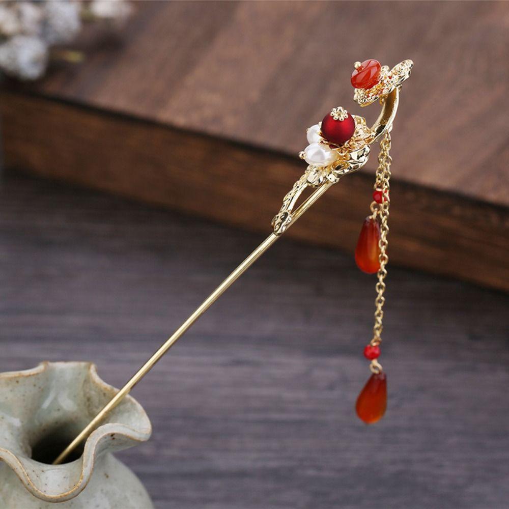 Tassel Ancient Hair Stick Sets Chinese Style Earrings Hairpin Set Bridal Headwear  Jewelry