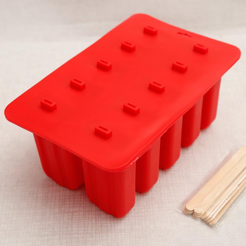 4/10 Cavity Ice Cream Silicone Mold for Baking Ice Cube Maker Freezer Desserts Tray DIY Homemade Popsicle Mould Kitchen Tools