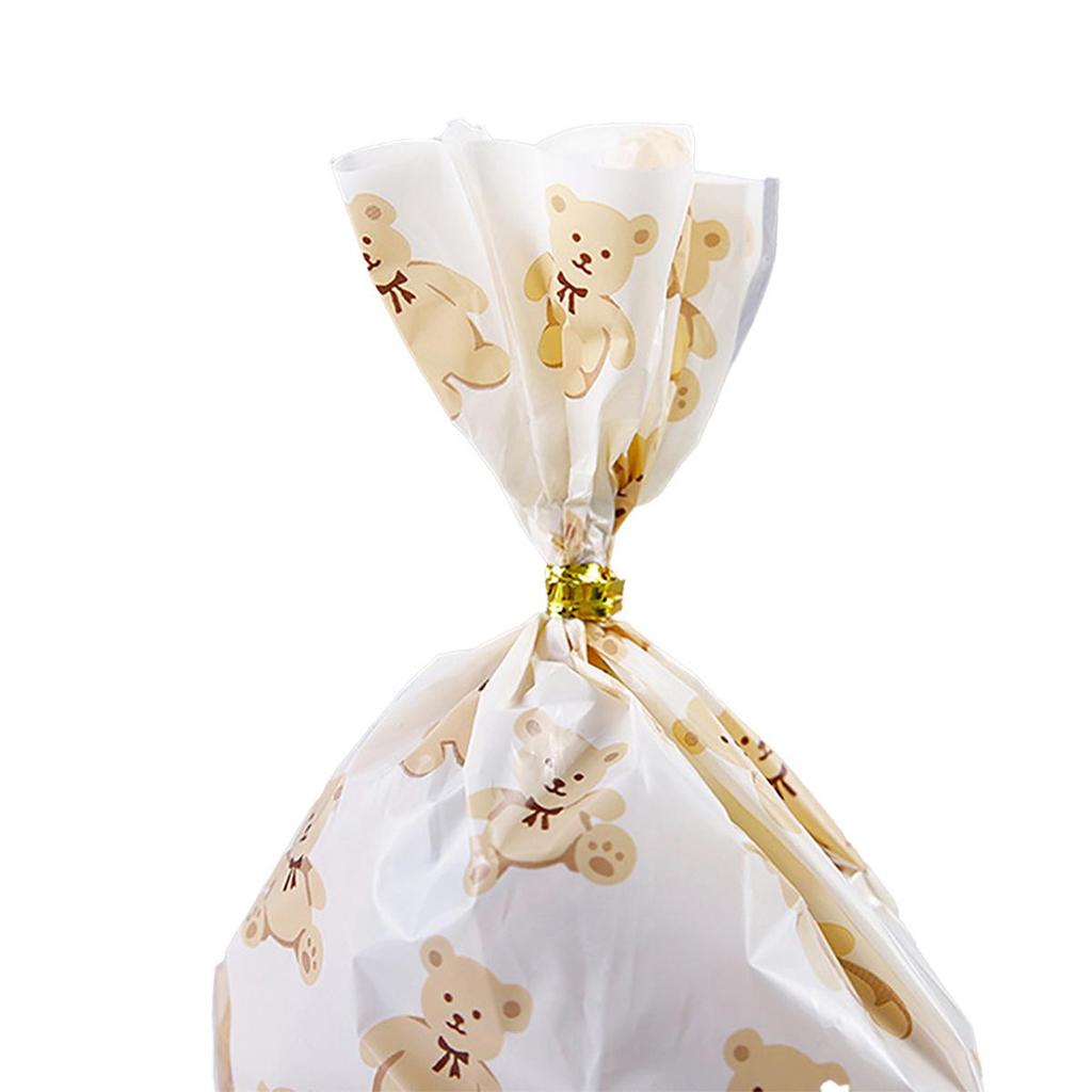 50 шт., подарочные пакеты для конфет в виде медведя в виде животного, печенье, десерт, сделай сам для детей, тема футбольных джунглей, декор для дня рождения