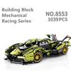 8553-1 Lamborghini V12 Sports Car Model Compatible with Assembled Building Blocks Toy Boy Gift