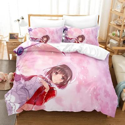 Аниме Saenai Heroine No Sodatekata Мэгуми Като Постельный набор Мальчики Девочки Полуторный Королевский размер Пододеяльник Наволочка Кровать Детский Взрослый