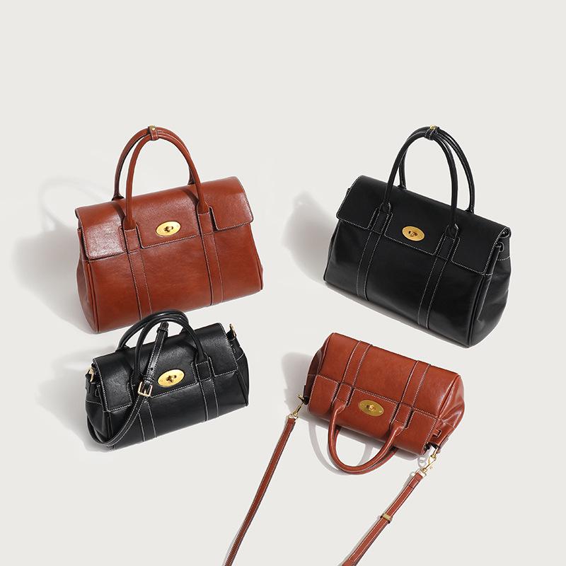 Премиальная сумка-тоут из вощеной кожи 2024: Мягкая, Вместительная, Универсальная Сумка для Поездок на Работу и Ношения через Плечо