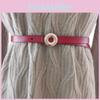 Stylish Leather Women Belt Jeans Trousers Alloy Fastener Trendy Decoration Look