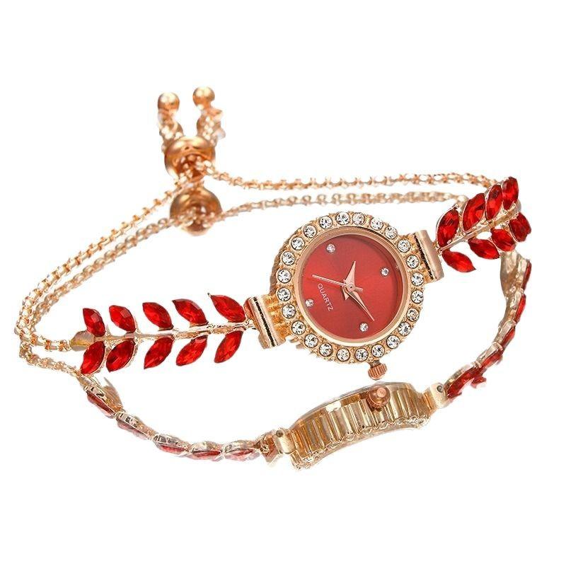 Роскошные маленькие зеленые часы, женские кварцевые часы, круглые часы-браслет с бриллиантами, цветные модные ретро часы, часы с ювелирными изделиями