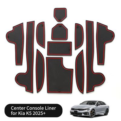 Smabee Anti-Slip Gate Slot Mat for Kia K5 2025 2026 Interior Accessories Rubber Door Groove Pad Non-slip Mats H2