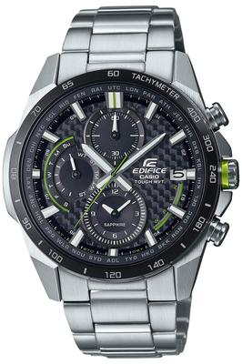 Мужские серебристые радиоуправляемые солнечные часы Casio EDIFICE EQW-A2000DB-1AJF