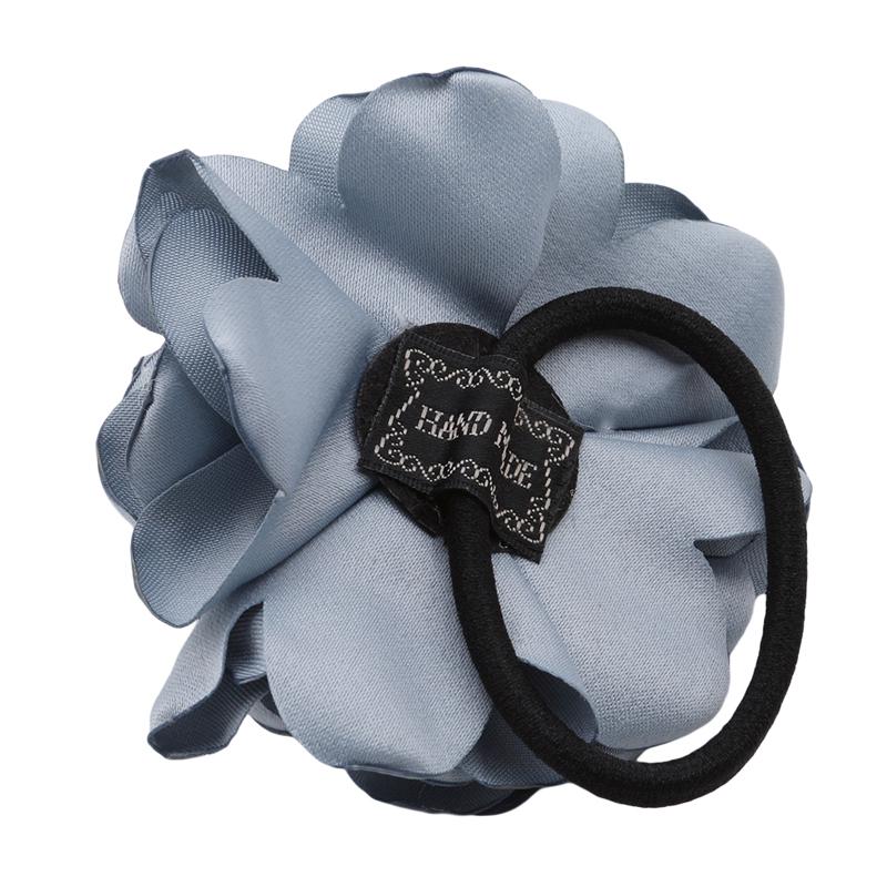 Fabric Flower Hair Rose Flower Scrunchie Ponytail Hairband Hair Bands Rope Hair Clips Women Headwear