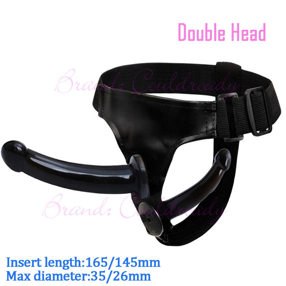 Double Penis Dual Ended Strapon Ultra Elastic Harness Belt Strap On Dildo Adult Sex Toys for Woman Couples Anal Soft Dildos