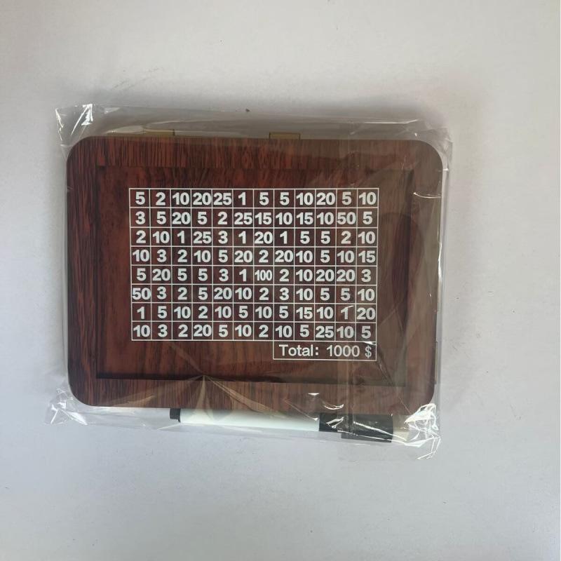 Creative Wooden Savings Jar: Scratch-Only Counting for Adults