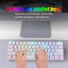 HXSJ V900 60percent  Mechanical Keyboard Wired Gaming Colorful Backlit Gaming 61Keys Red Switch Compact