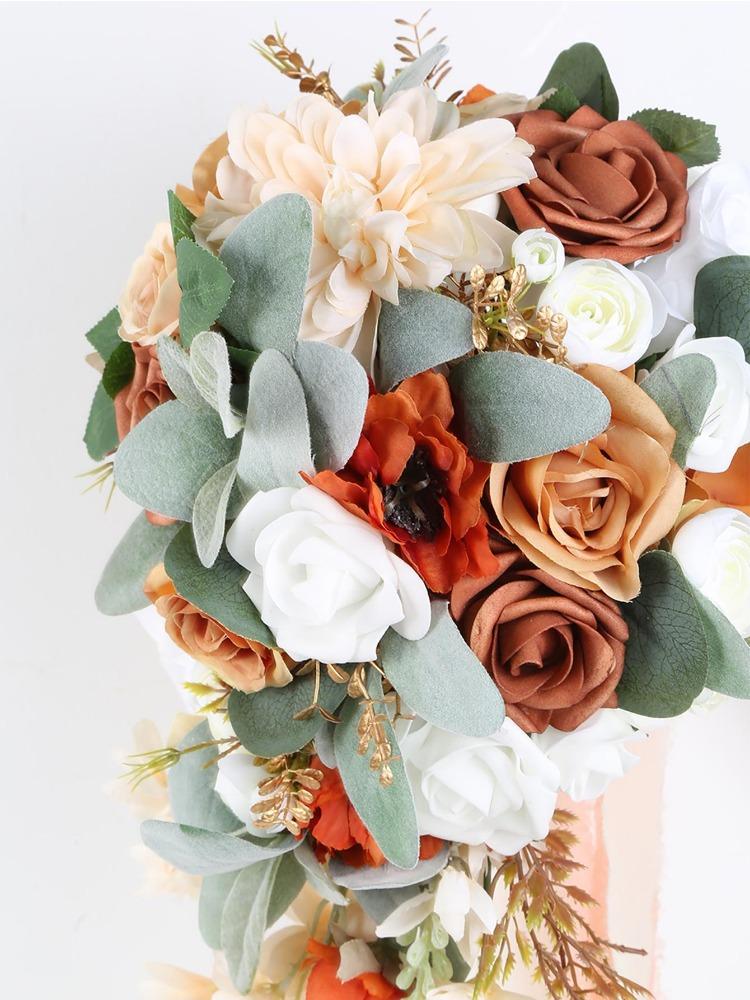 1шт искусственный букет каскадные искусственные цветы свадебные букеты для невесты свадебные букеты для невесты для свадебной церемонии и годовщины