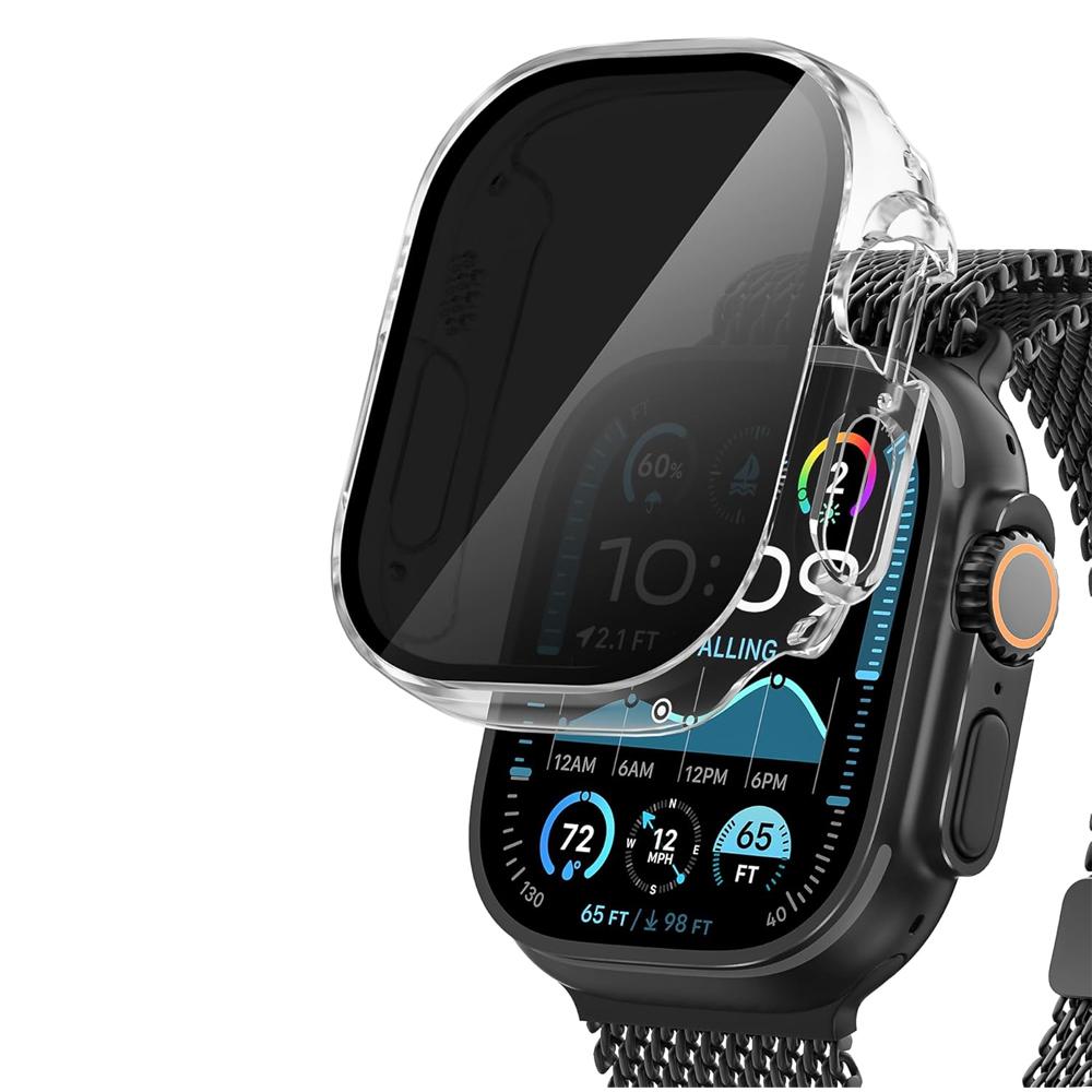 Защитная пленка для корпуса Apple Watch Ultra 2 3 49 мм аксессуары Антишпионское закаленное стекло ПК Бампер Чехол iWatch Серия Ultra 3 2