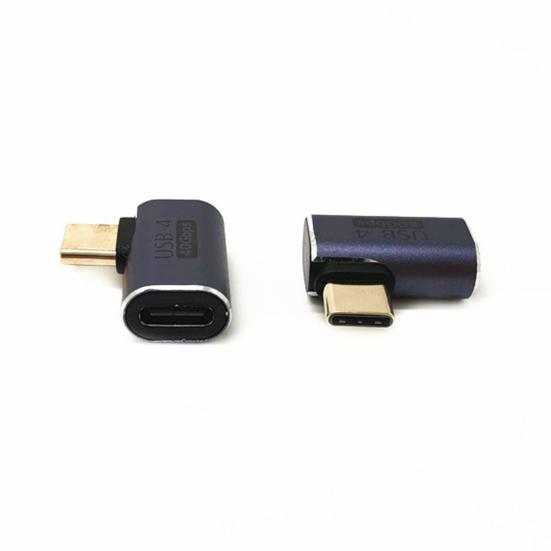 Угловой адаптер Type-C на Type-C 40 Гбит/с USB 4.0 100 Вт 5 А Преобразователь USB C Male на USB C Female для ноутбука, аксессуары для телефона