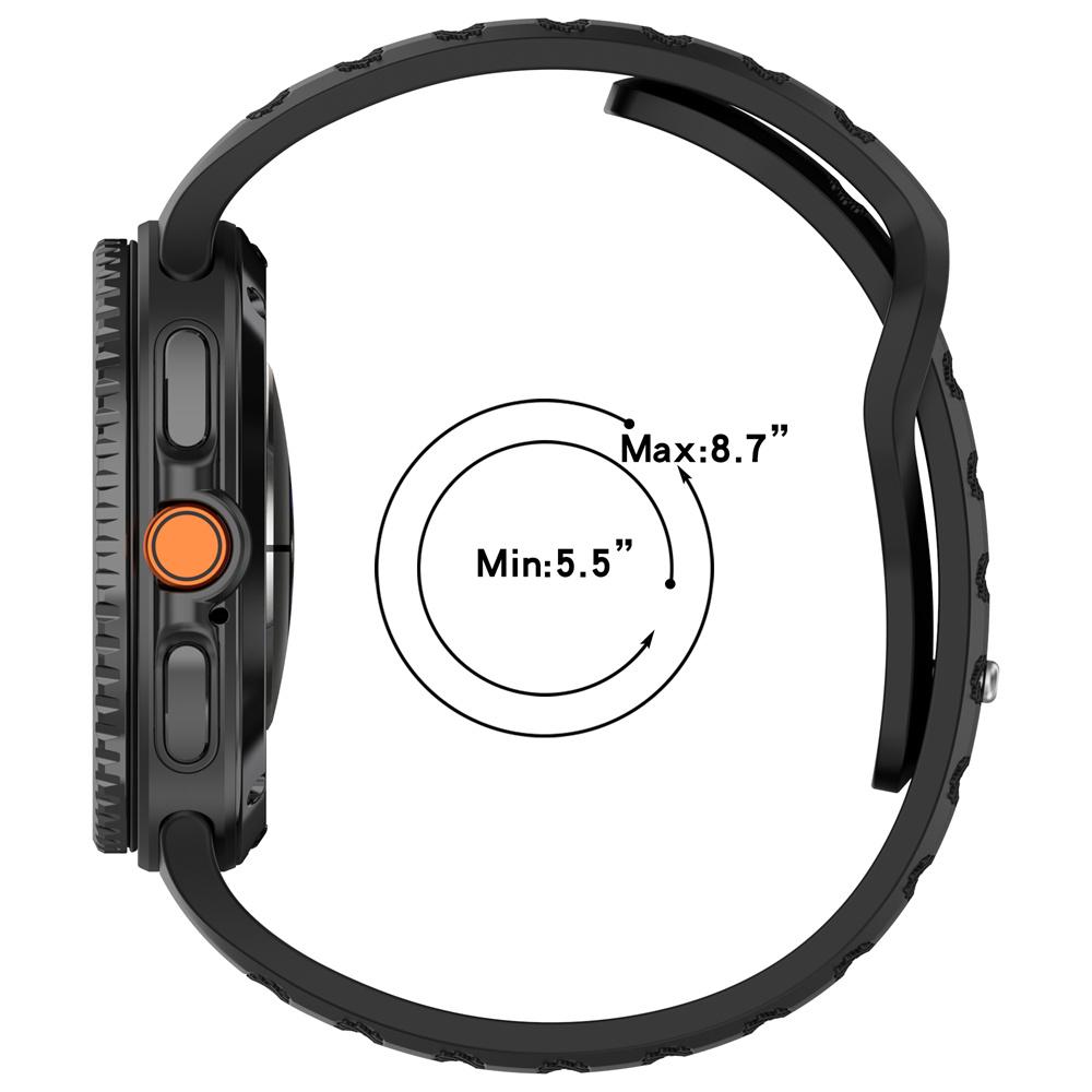 Ремешок для Samsung Galaxy Watch 8 Classic 46 мм, прочный силиконовый ремешок с регулируемой застежкой и скрытой пряжкой для Galaxy Watch 40 мм 44 мм