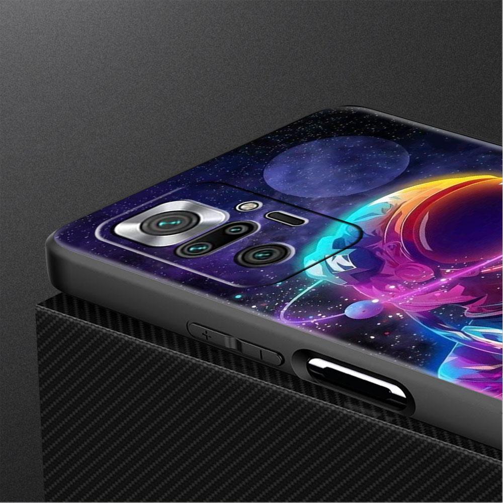 Мягкий чехол для телефона Xiaomi Redmi Note 10 9 11 Pro 10S 9S K40 8 9A 9C 9T 7 10C 8T, силиконовый чехол с изображением Вселенной, крутой астронавт