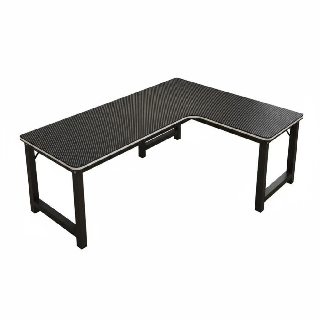 L-Shaped Desk with Hutch Two-Person Capacity Office Furniture Integrated Shelving Multi-Functional for ptiers