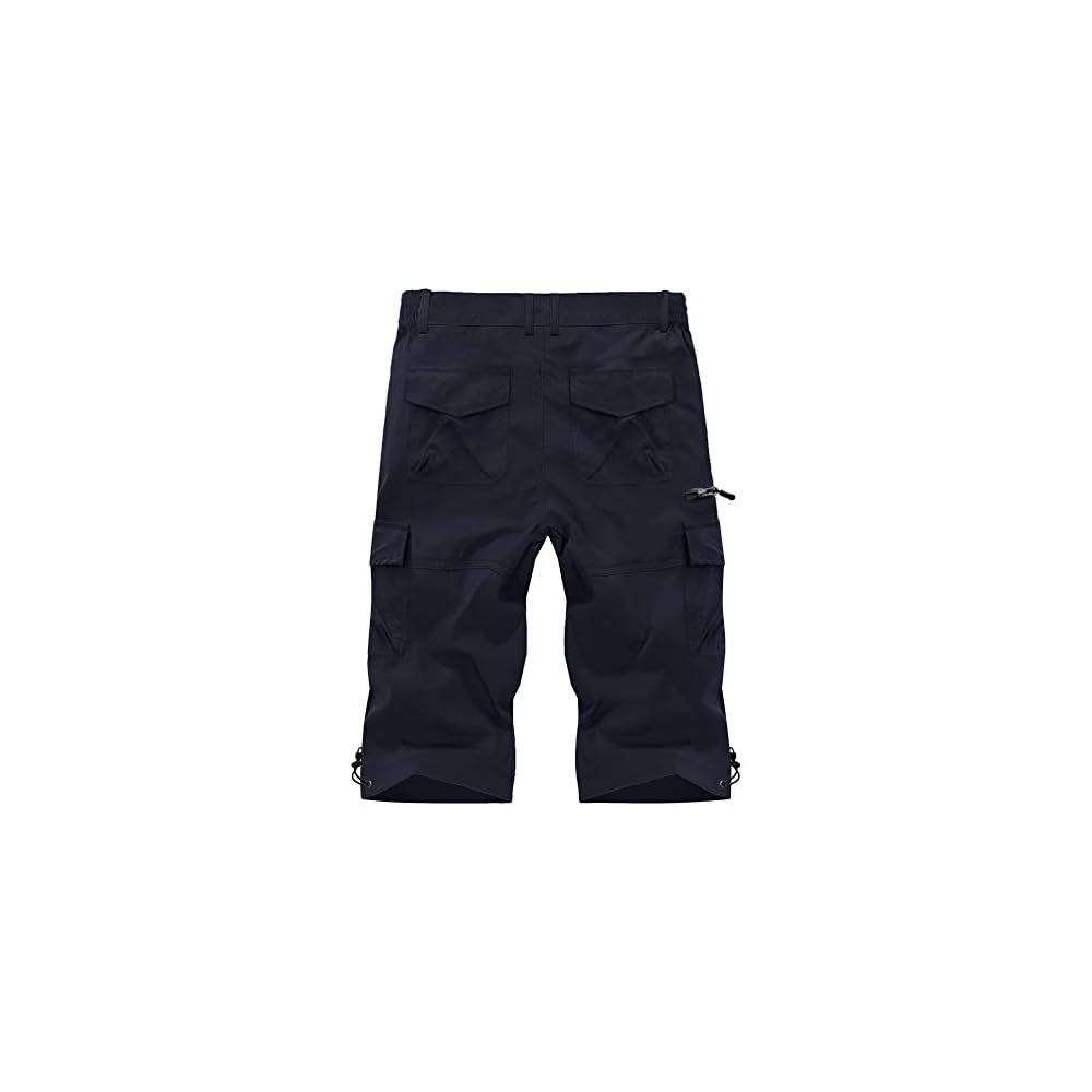 Men's 7/8 Length Half Pants, Workwear, Trekking Shorts, Quick-Drying, Breathable, Fishing Wear,