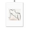 Minimalism Line Girl Heart Geometric Abstract Wall Art Canvas Painting Living Room Decoration Posters And Prints Wall Pictures
