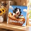 Cute Animal Monthly Planner Guinea Pig Calendar 2027, 12-Month Pet Wall with Spiral Bound Hanging Binding, Thick Paper for Home Office, Gift