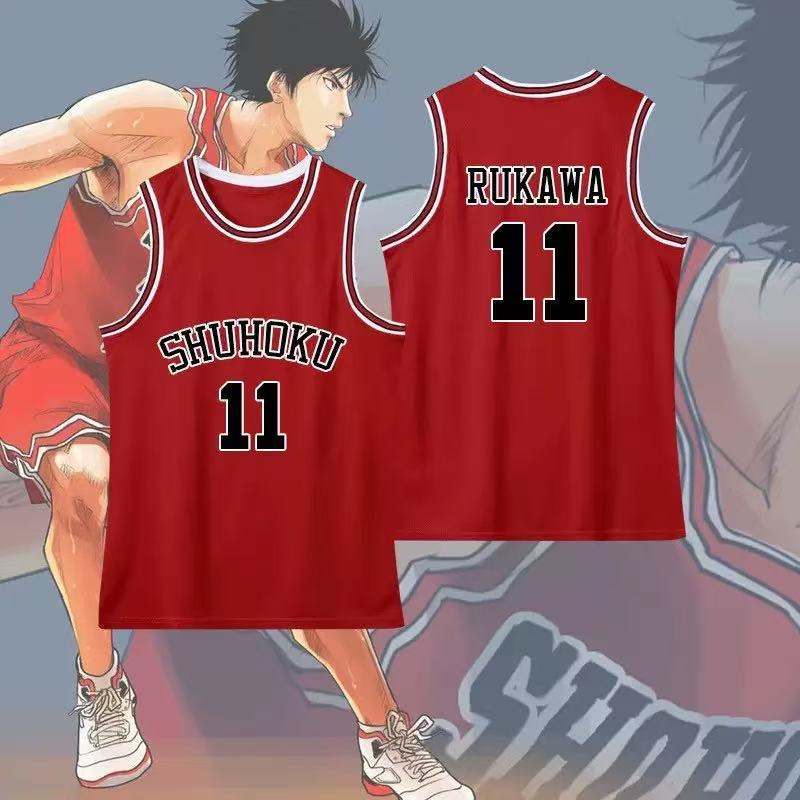 SLAM DUNK jersey Sakuragi Blossom Road Liuchuan Maple Men's and Women's Short Sleeve Xiangbei Team Commemorative Basketball Suit Sports Suit