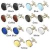 Novelty Solid Color Wedding Stylish Round Shirt Cuff Links Mens Cufflinks Clothes Buttons Apparel