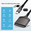 23 см USB 3.0/Type C на SATA Кабель-адаптер 7+15/22 Pin Компьютерный разъем Алюминиевый корпус Внешний конвертер для 2,5-дюймовых SSD HDD