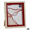 Photo Frame 18.8 X 2 X 24 Cm Crystal Red Wood Brown Plastic (6 Units)