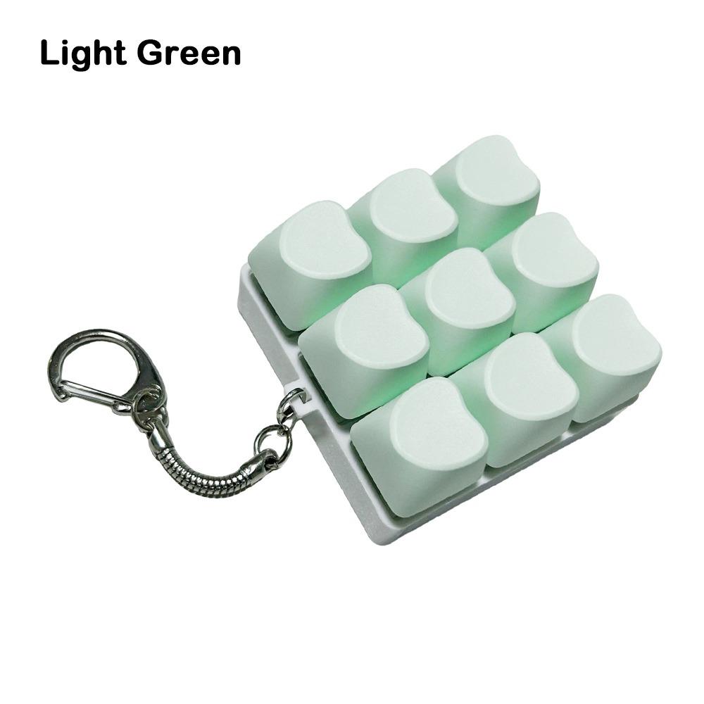 DIY Keyboard Clicker Toy 9Keys Button Keycap Fidget Keychain Finger Keyboard Caps Toy for Adult To Relief Stress Pass The Time