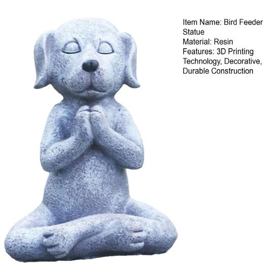 Hedgehog Bird Feeder Statue 3D Printing Technology Yard Sculpture Resin Outdoor Statue