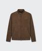 MUSINSA STANDARD Synthetic Suede Racer Jacket [Light Brown]