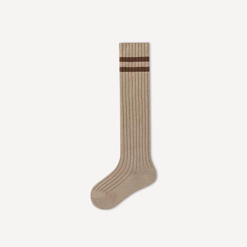 Шикарные спортивные детские носки для мальчиков и девочек, модные корейские простые полосатые носки из телячьей кожи для детей, весенне-осенние мягкие хлопковые школьные носки