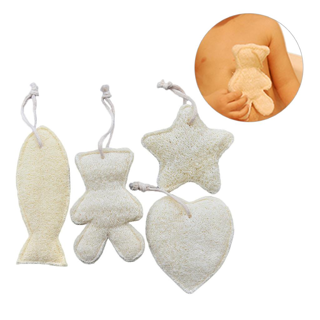 Натуральный скраб из люфы Практичная мочалка из люфы Отшелушивающая губка для тела Двусторонняя отшелушивающая мочалка для тела для дома