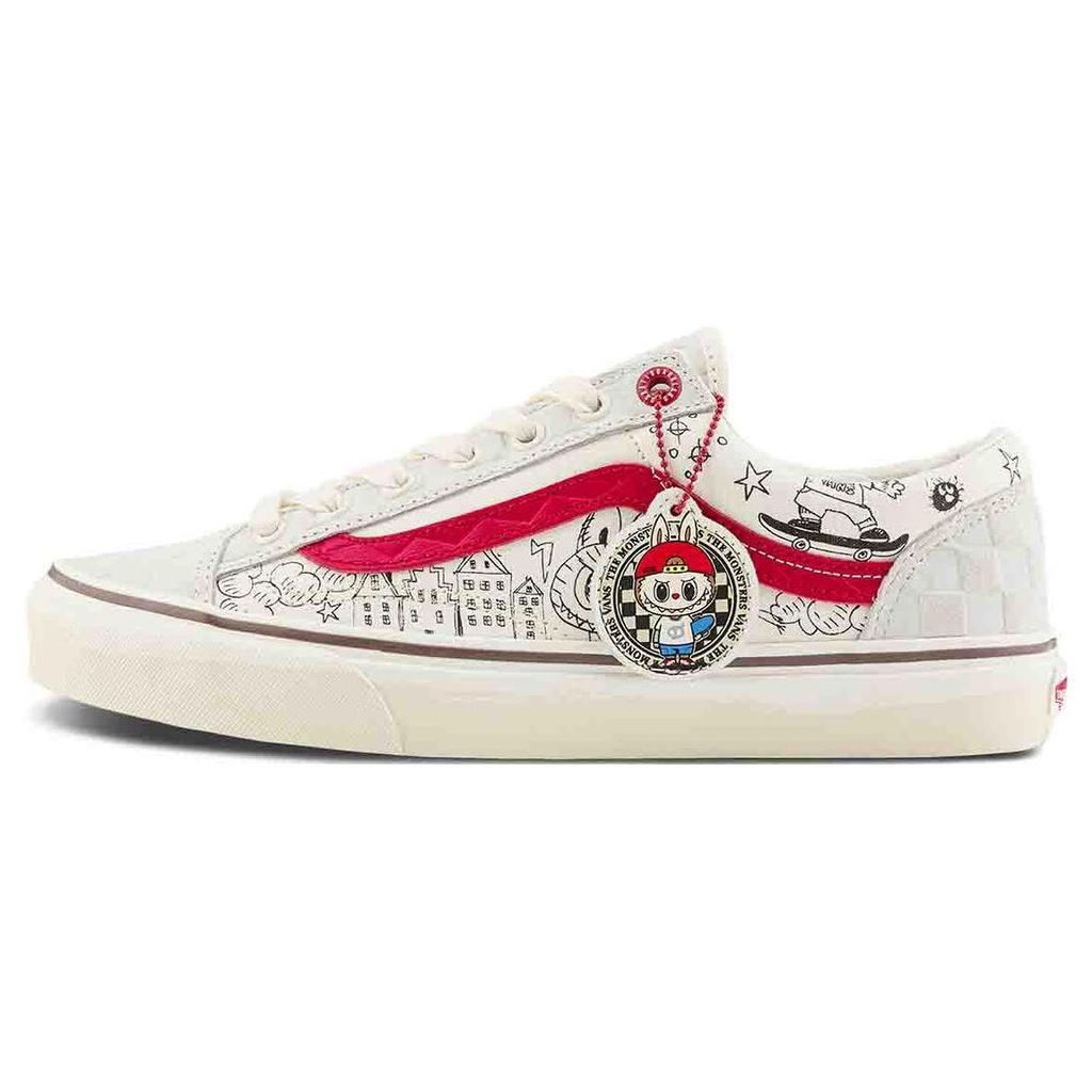 The Monsters X Vans Style 36 Labubu Unisex Sneakers White Marshmallow Red VN000CDECCZ