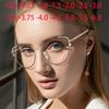 Анти-синие лучи, весенние ножки, кошачий глаз, минус линзы, оправа для очков по рецепту, женские металлические близорукие очки, 0-0,5-0,75-6,0