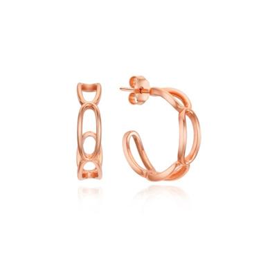 Серьги Tirr Lirr Brisa Овальные Круглые Серебристые Розовые TESSVP15903