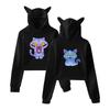 Kpop Demon Hunter Cute Tiger Crop Tops Women Sweatshirt Long Sleeve Girls Fashion Hoodie