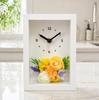 Цветочные часы Petit Fleur Настольные часы Композиция 12 x 17 см Белая рама Подарок Цветочные часы - Часы/Настенные - - - - (Витаминные цвета)
