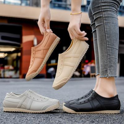 Женские повседневные модные износостойкие дождевые сапоги на толстой подошве